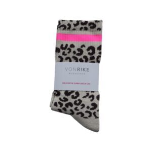 vonrike - Socken Leopard beige