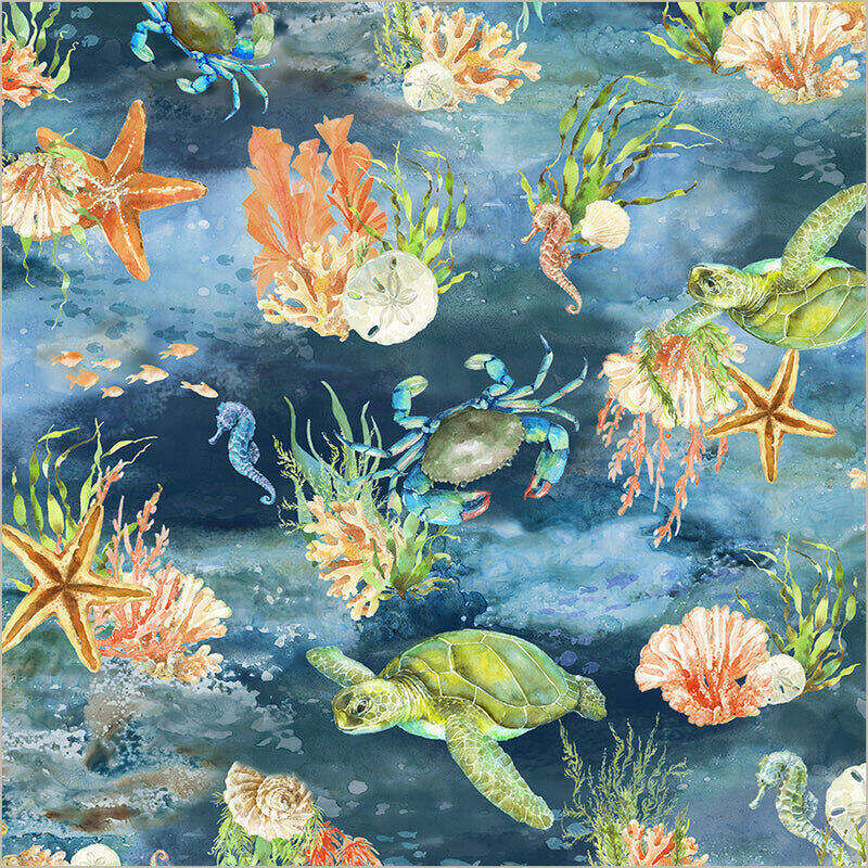 Windham Fabrics - Ocean Life - Blues Windham Fabrics - Ocean Life - Blues